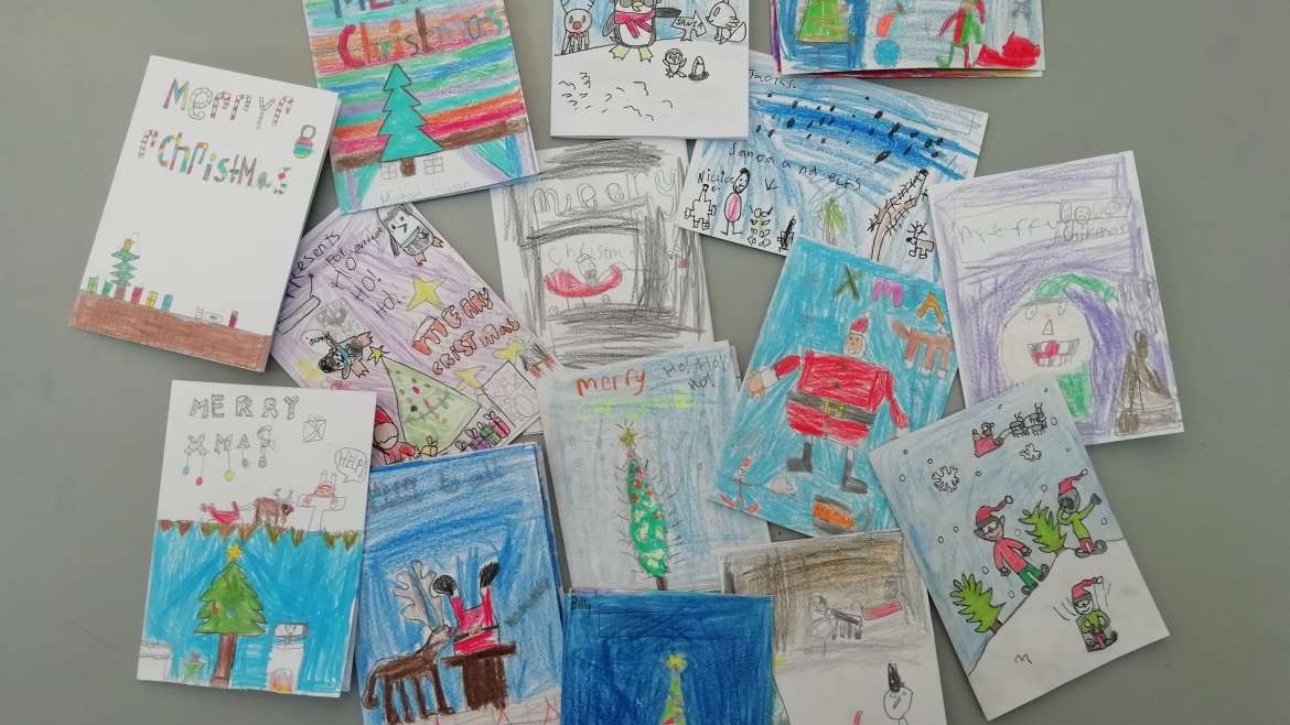 Colourful Christmas cards
